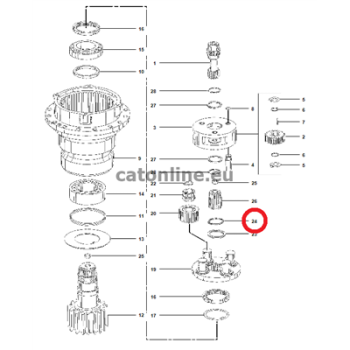 Zeger wewnętrzny obrotnicy CAT-10660